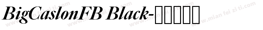 BigCaslonFB Black字体转换